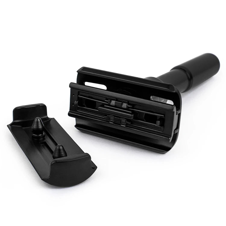 QShave Luxurious Black Adjustable Safety Razor