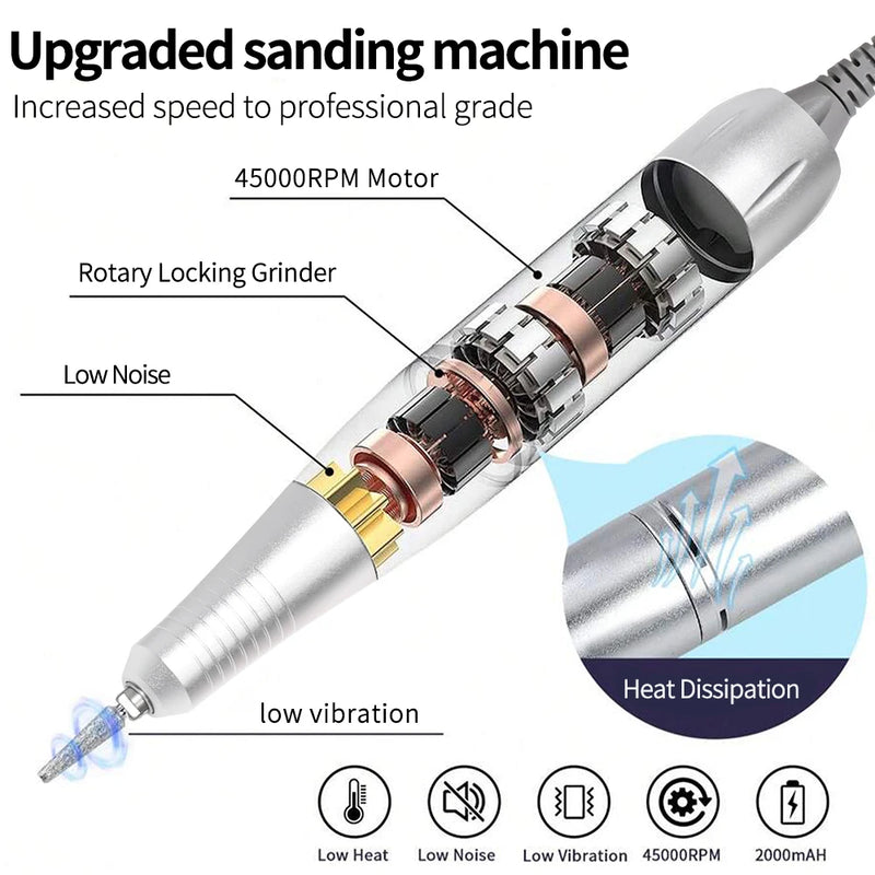 Nail Drill 35000rpm Professional Lathe Machine Milling Cutters