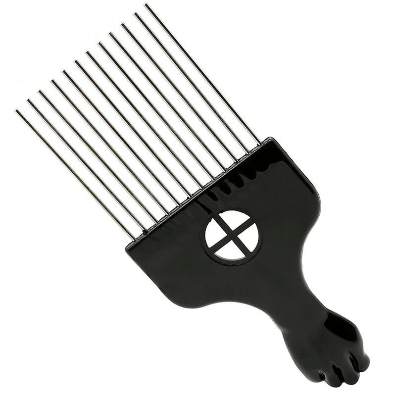 1 Piece Afro Fork Comb Stainless Steel Wide