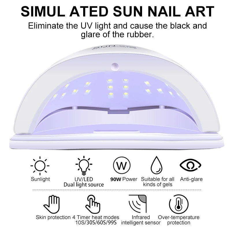Nail Dryer Machine Professional Manicure Lamp UV ELD High Power Nail Light