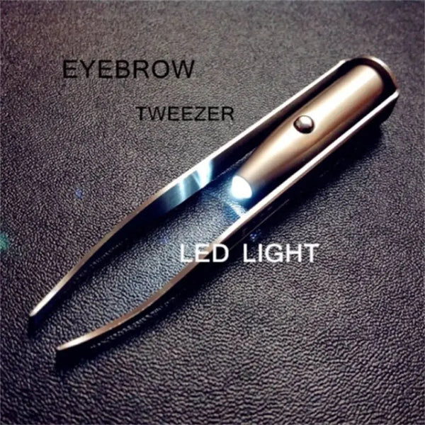 Eyebrow Hair Remove Tweezer With LED Light Makeup Tool