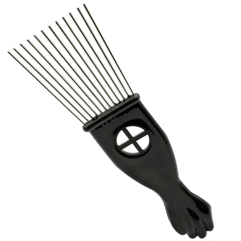 1 Piece Afro Fork Comb Stainless Steel Wide