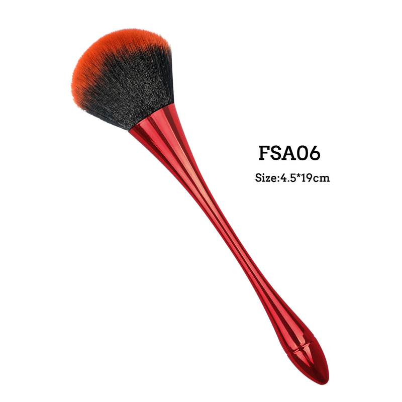 1pcs Rose Gold Powder Nail Dusting BrushSmall Waist Soft Head Makeup Removerl