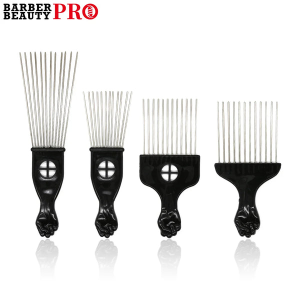 1 Piece Afro Fork Comb Stainless Steel Wide
