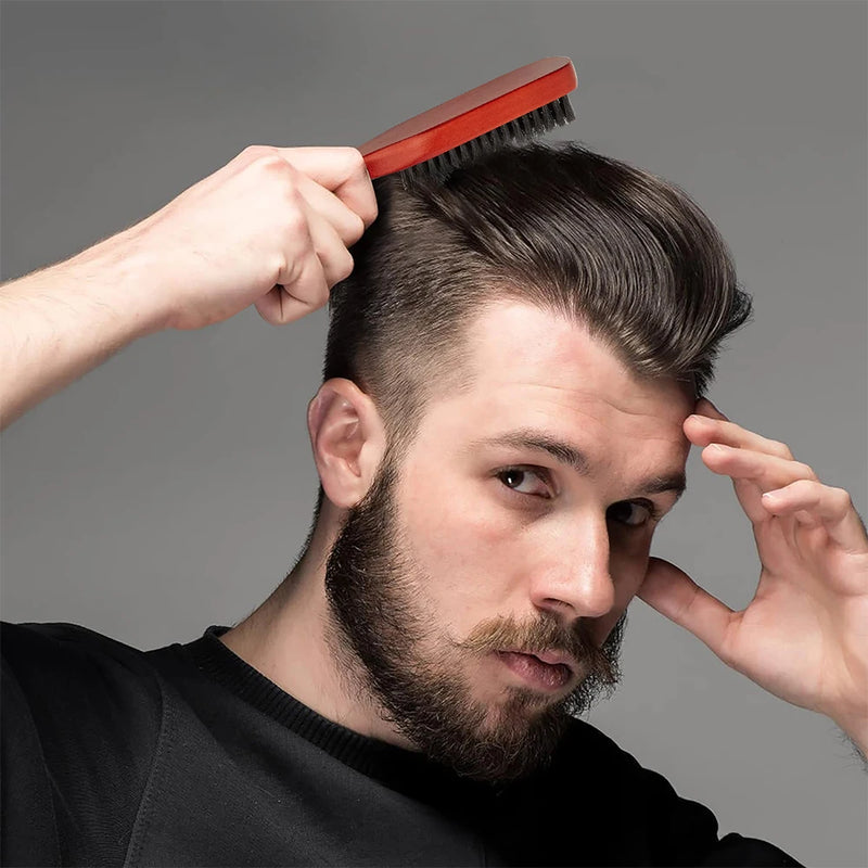 New Arrival Hair Brush Wood Handle Boar Bristle Beard Comb