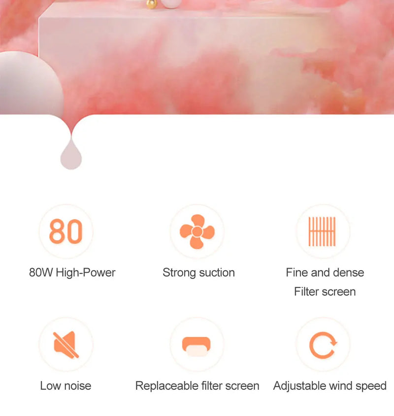 80W High Power Charge Nail Vacuum Cleaner Polish