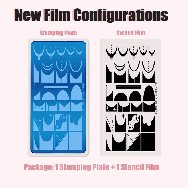 BORN PRETTY Church Window Nail Stamping Plates Butterfly Necklace Floral Line Nail Art Templates Printing Image