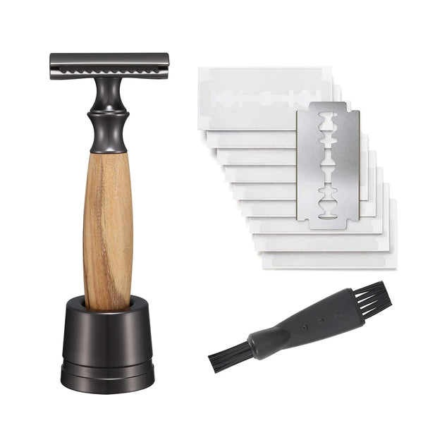 Safety Razor Made of Olive Wood for Men and Women