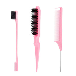 3Pcs Slick Back Hair Brush Set Teasing Hair Brush
