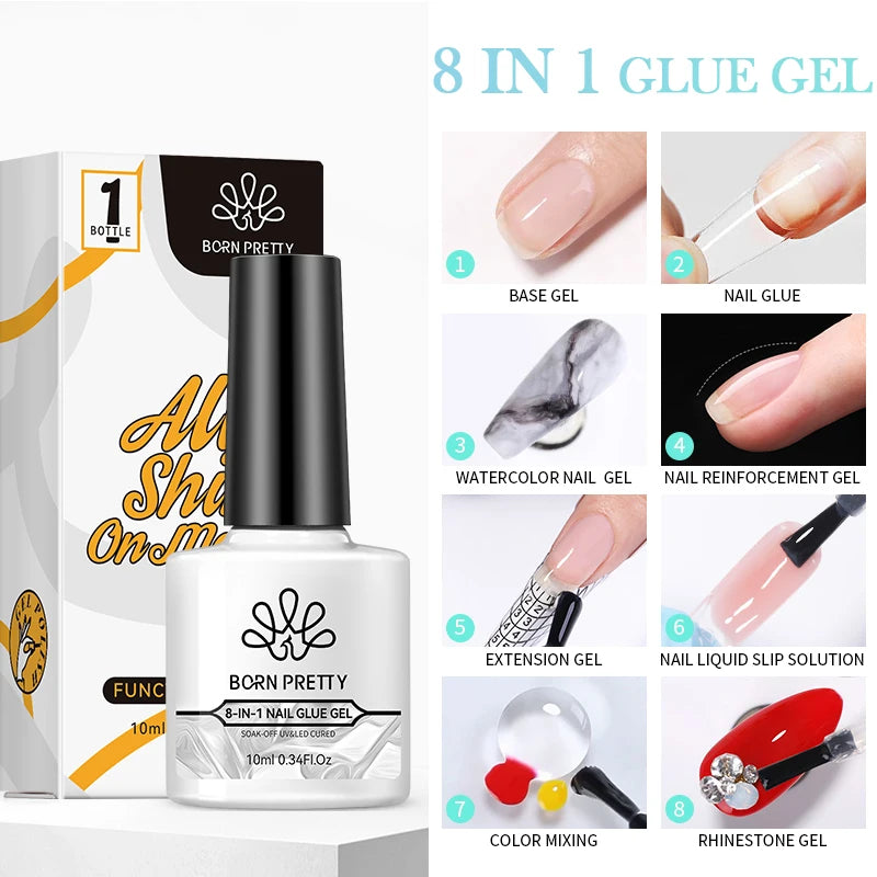 BORN PRETTY 10ml Base Gel Top Coat Rubber Gel Reinforcement Gel