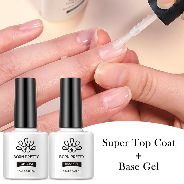 BORN PRETTY 10ml Base Gel Top Coat Rubber Gel Reinforcement Gel