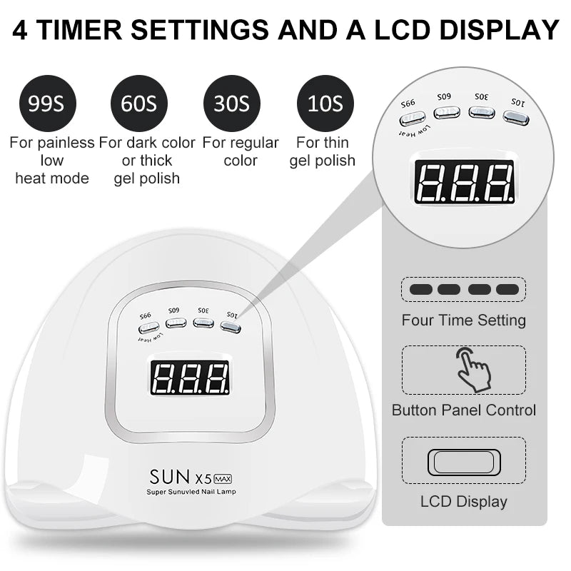 Nail Dryer Machine Professional Manicure Lamp UV ELD High Power Nail Light