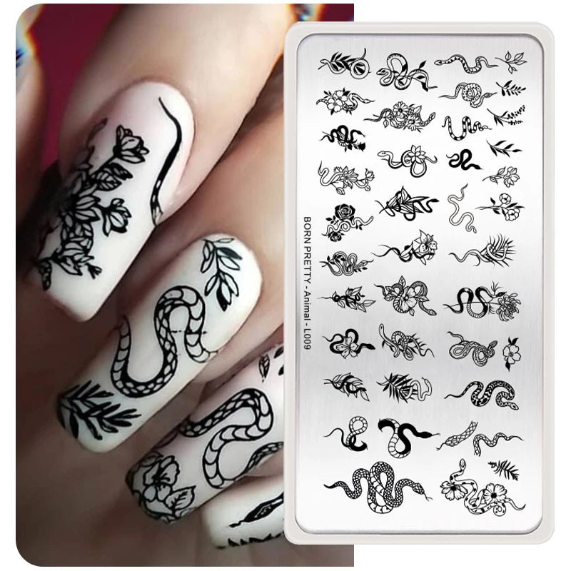 BORN PRETTY Church Window Nail Stamping Plates Butterfly Necklace Floral Line Nail Art Templates Printing Image