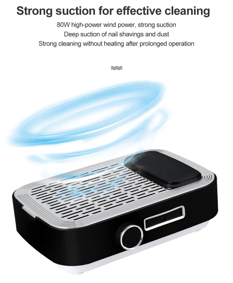80W High Power Charge Nail Vacuum Cleaner Polish
