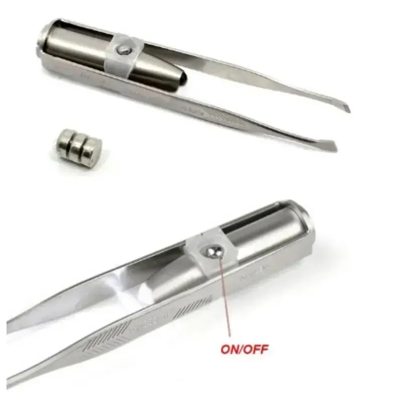 Eyebrow Hair Remove Tweezer With LED Light Makeup Tool