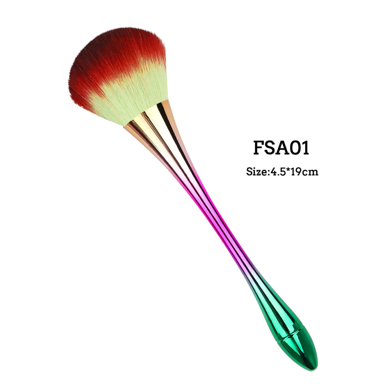 1pcs Rose Gold Powder Nail Dusting BrushSmall Waist Soft Head Makeup Removerl