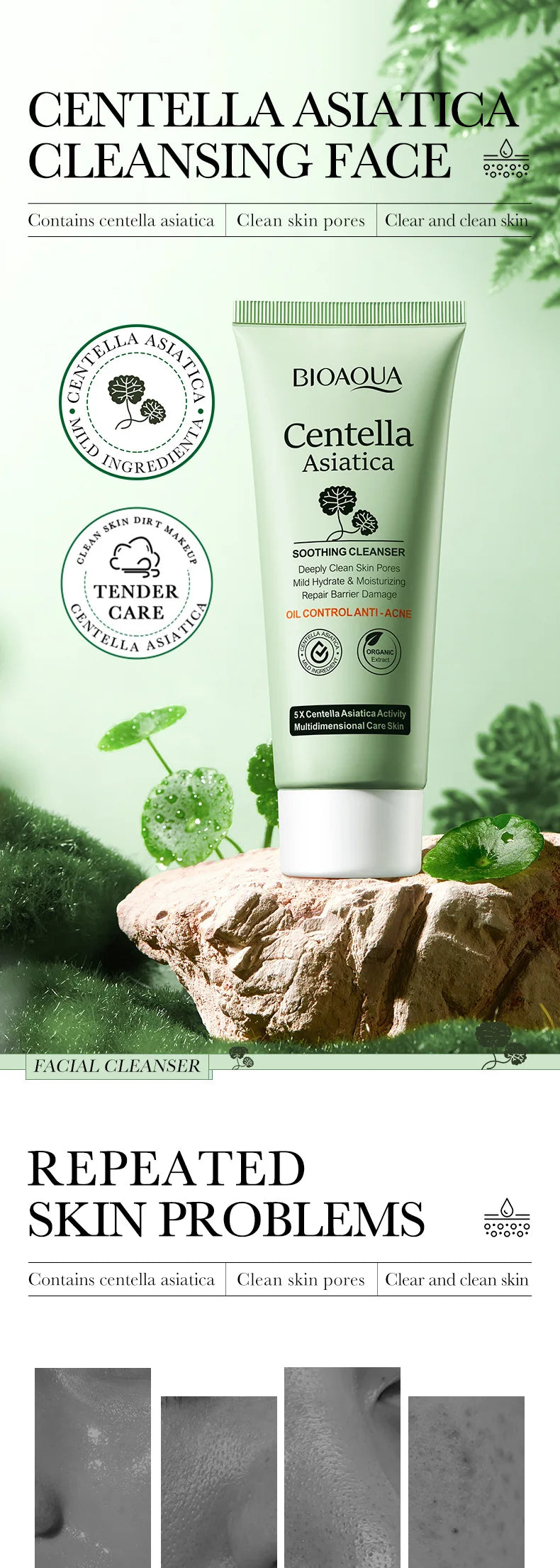 Facial Cleanser Moisturizing Oil Control Face Cleansing