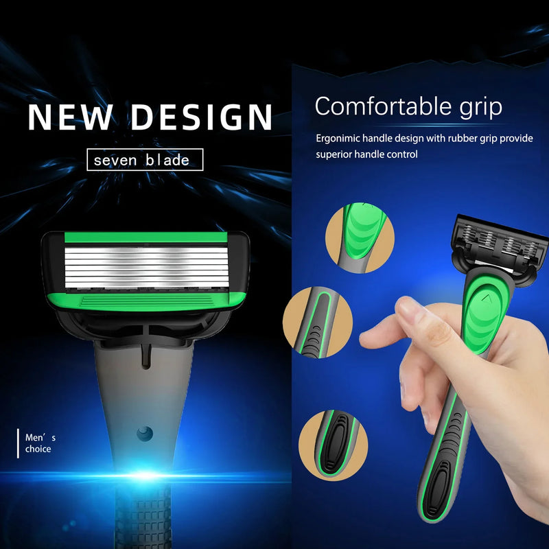 Men Manual Razor 7-Layer Blade Shaving Razor