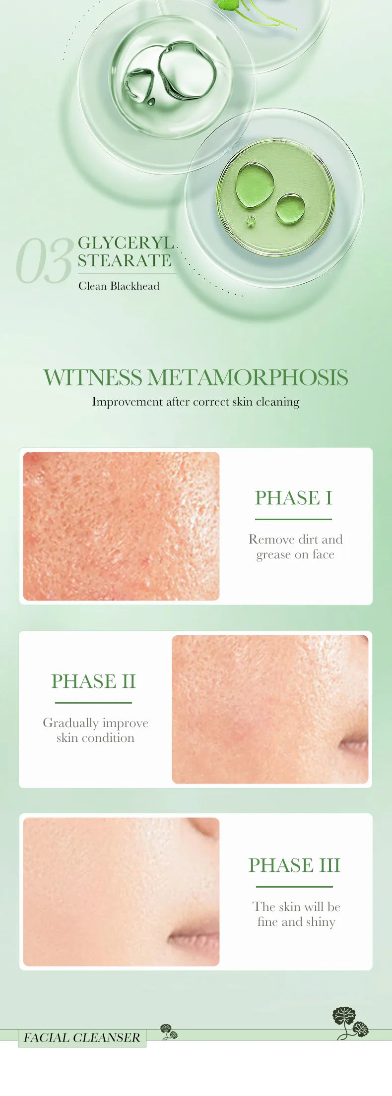 Facial Cleanser Moisturizing Oil Control Face Cleansing