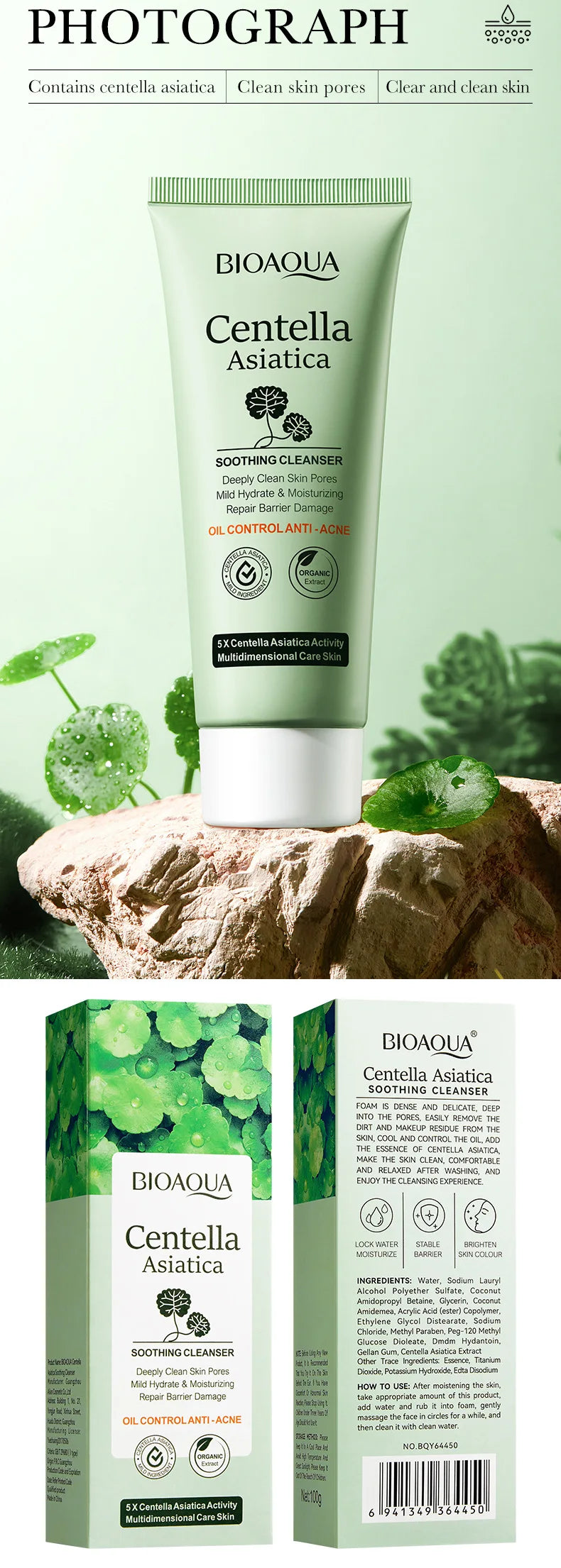 Facial Cleanser Moisturizing Oil Control Face Cleansing