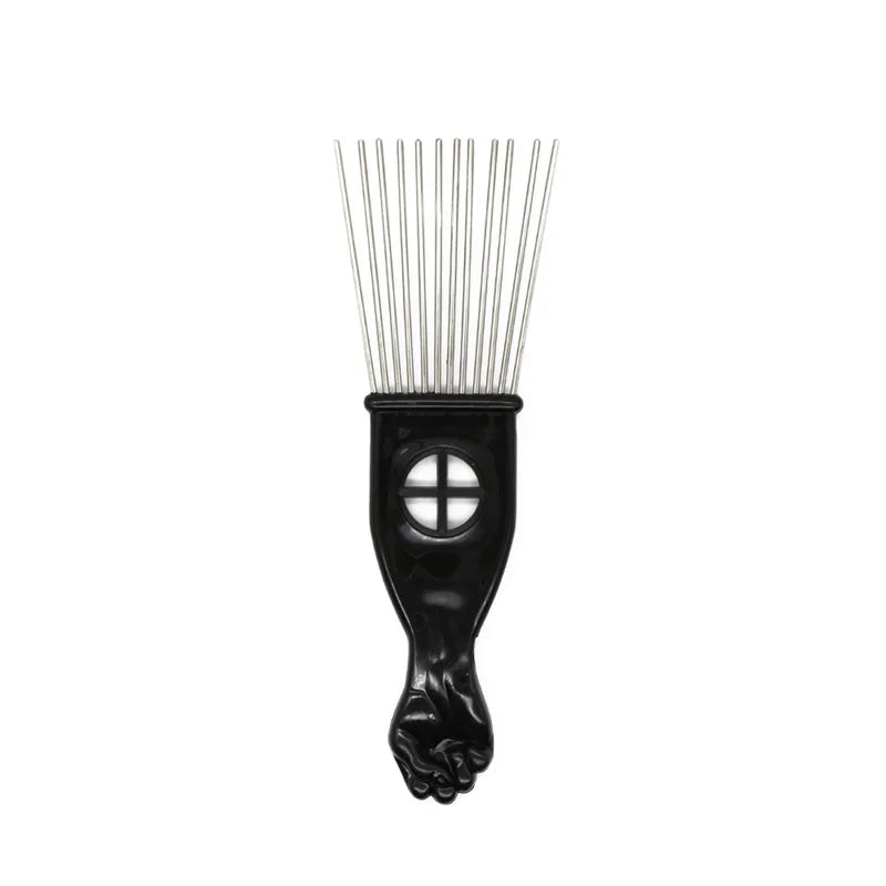 1 Piece Afro Fork Comb Stainless Steel Wide