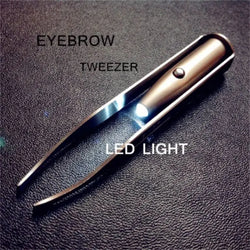 Eyebrow Hair Remove Tweezer With LED Light Makeup Tool