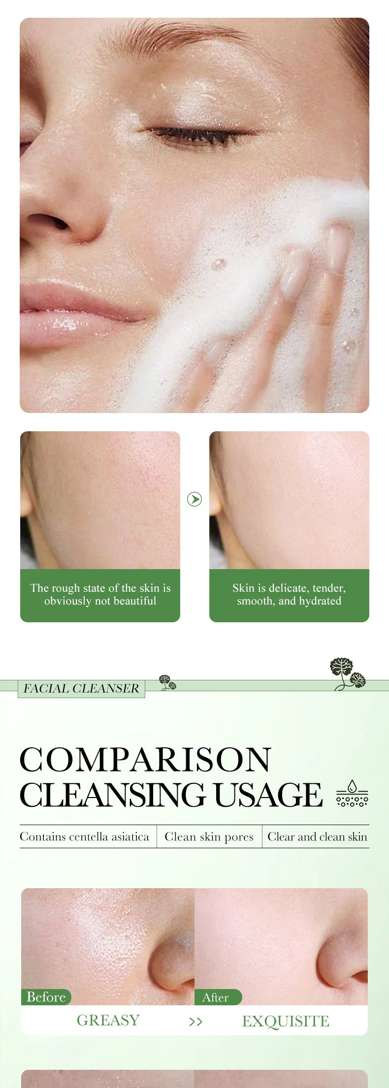 Facial Cleanser Moisturizing Oil Control Face Cleansing