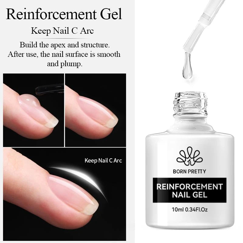 BORN PRETTY 10ml Base Gel Top Coat Rubber Gel Reinforcement Gel