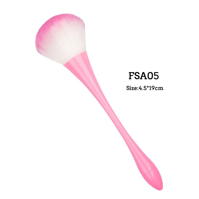 1pcs Rose Gold Powder Nail Dusting BrushSmall Waist Soft Head Makeup Removerl