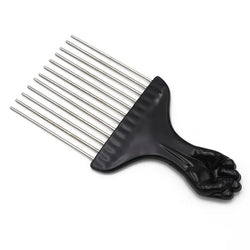1 Piece Afro Fork Comb Stainless Steel Wide