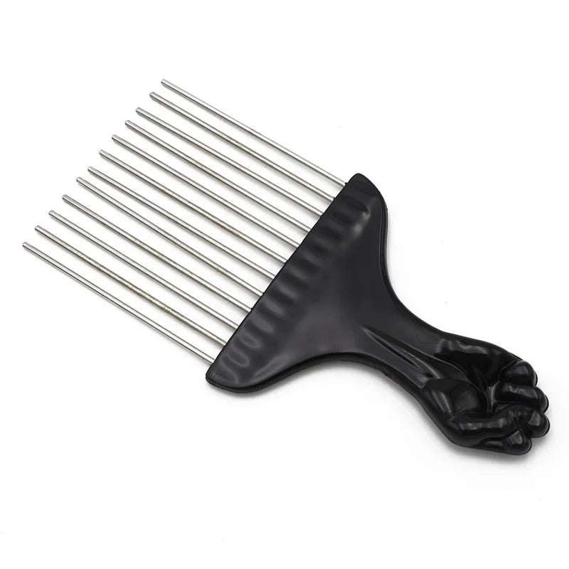 1 Piece Afro Fork Comb Stainless Steel Wide