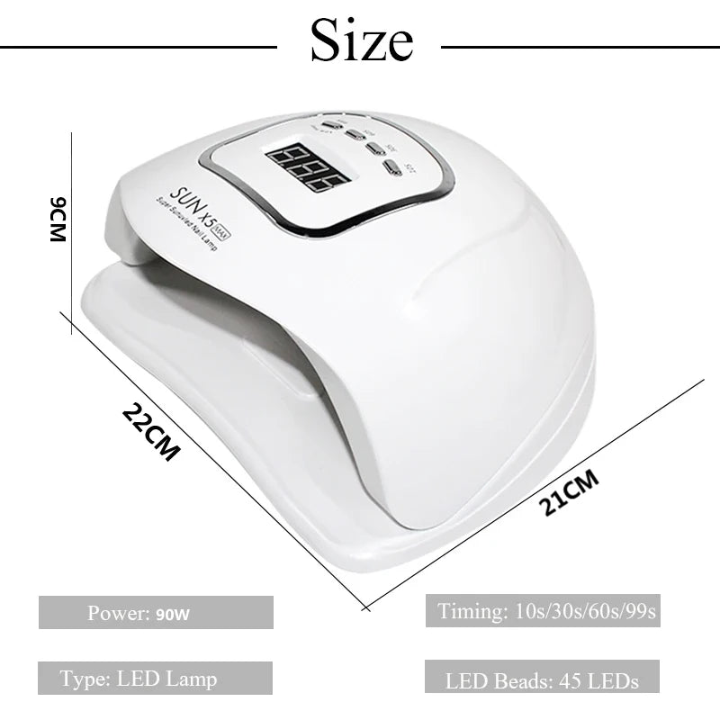 Nail Dryer Machine Professional Manicure Lamp UV ELD High Power Nail Light