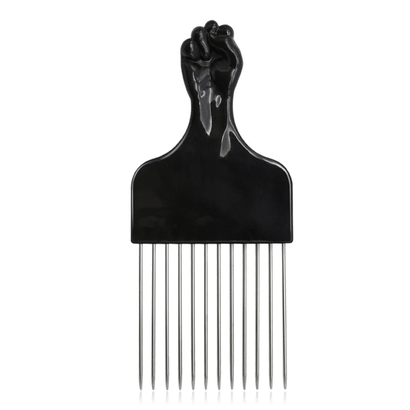 1 Piece Afro Fork Comb Stainless Steel Wide